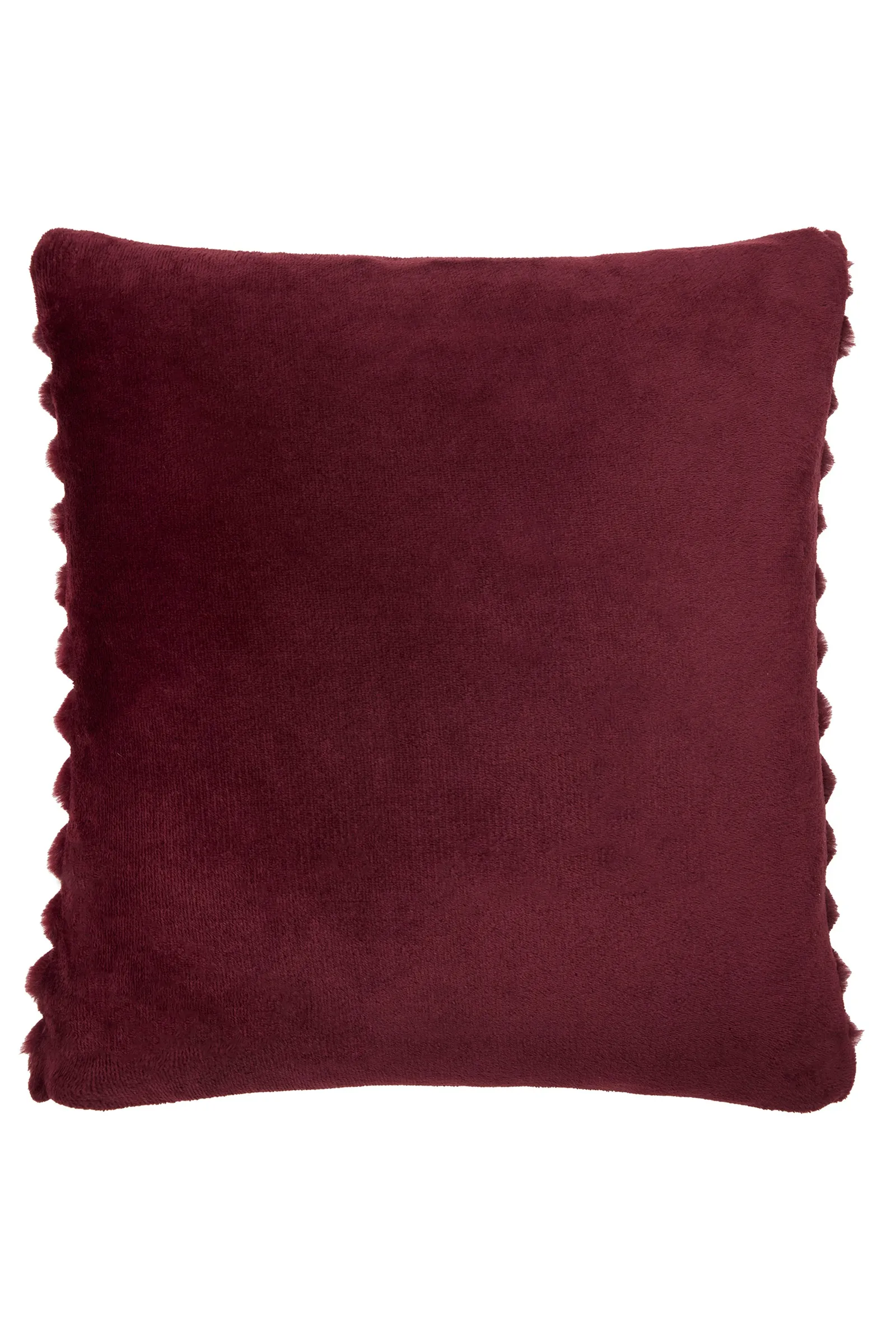 Appletree 'Morritz' Faux Fur Filled Cushion in Burgundy 3