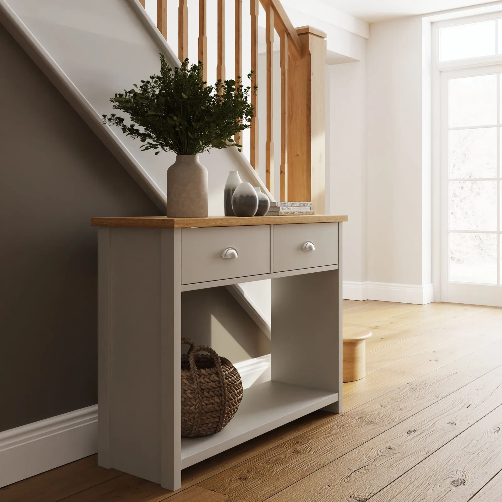 GFW Lancaster Console Hall Table in Grey 2