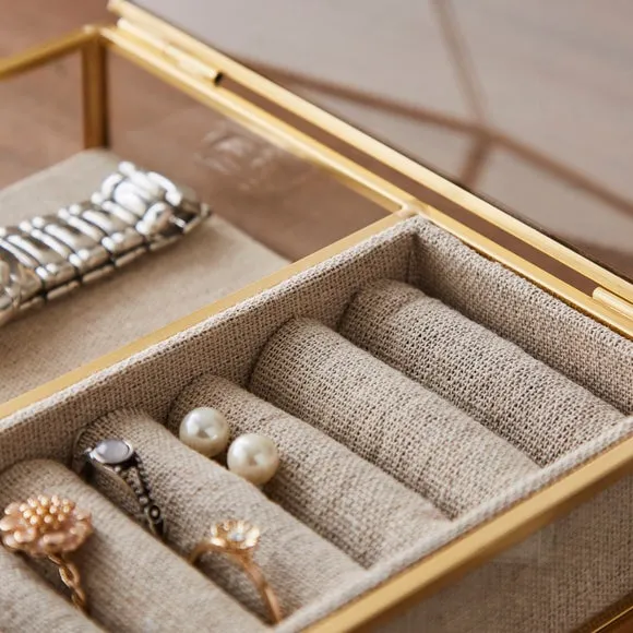Metal & Glass Jewellery Box 2