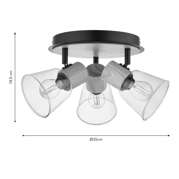 Zoya Industrial 3 Light Adjustable Spotlight 6