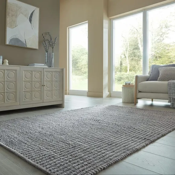 Flecked Braided Wool Rug 1