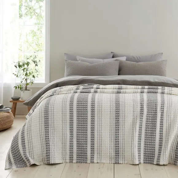 Hayden Waffle 100% Cotton Throw Blanket