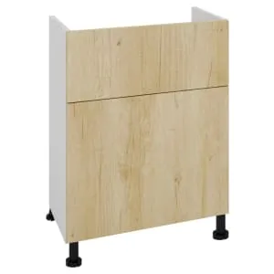 Wickes Broxwood Natural Oak Slimline Depth Toilet Unit - 600mm