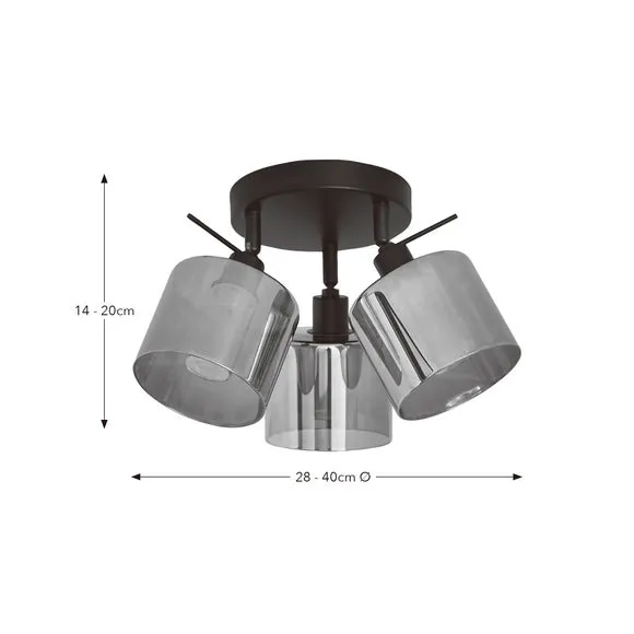 Erin 3 Light Adjustable Semi Flush Spotlight 6