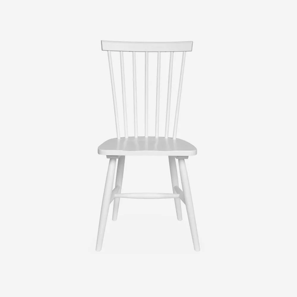 sweeek Set Of 4 Hevea Wooden Chairs in White 4