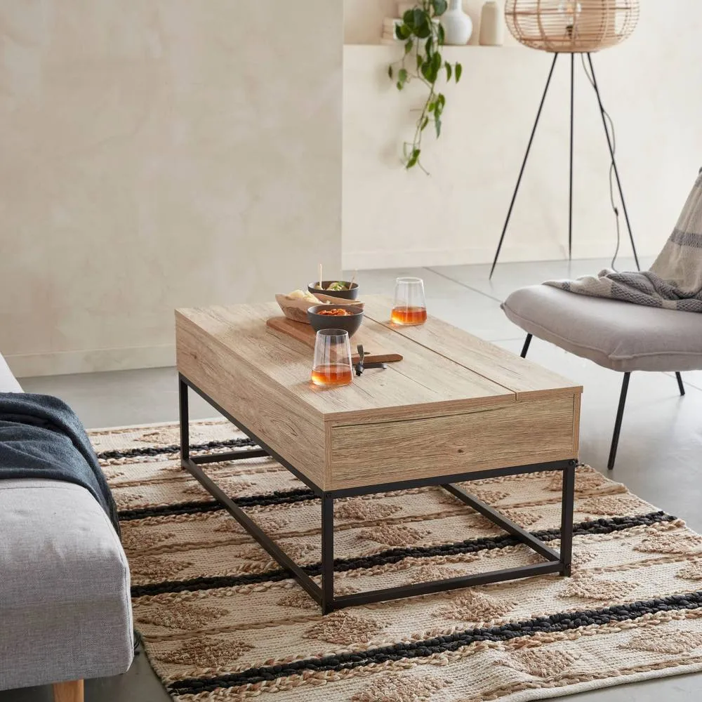 sweeek Liftable coffee table in Beige 3