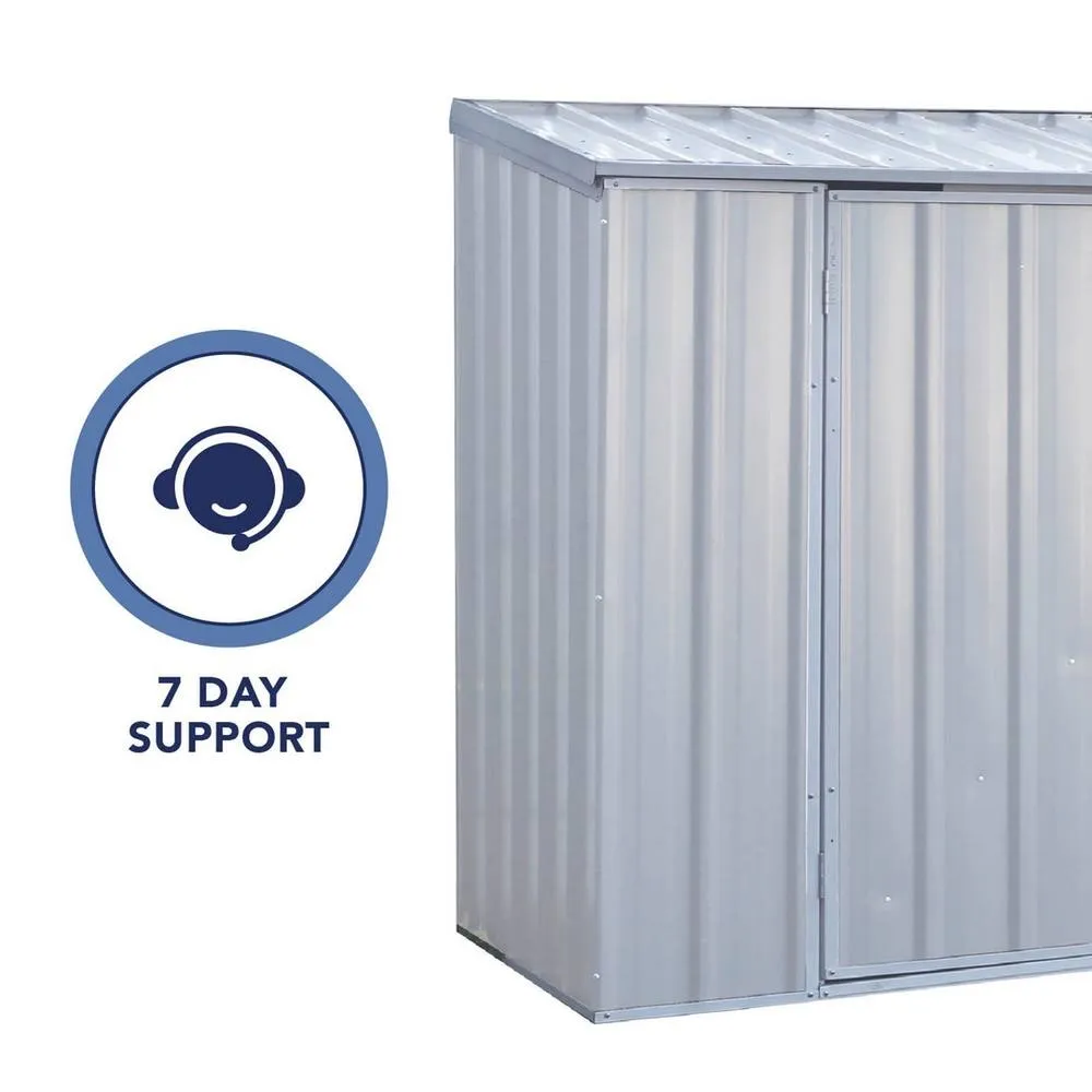 Mercia Absco Bike Store 2.26m x 0.78m - Zinc - L77.9 x W225.9 x H130.9 cm in Grey 5