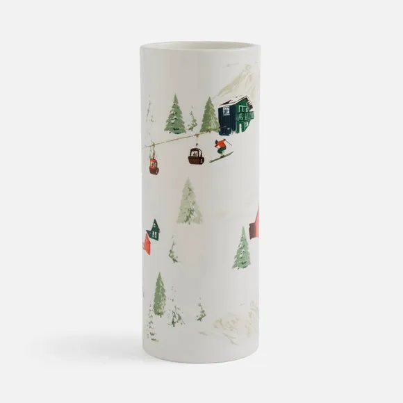 Alpine Scene Ceramic Vase 3