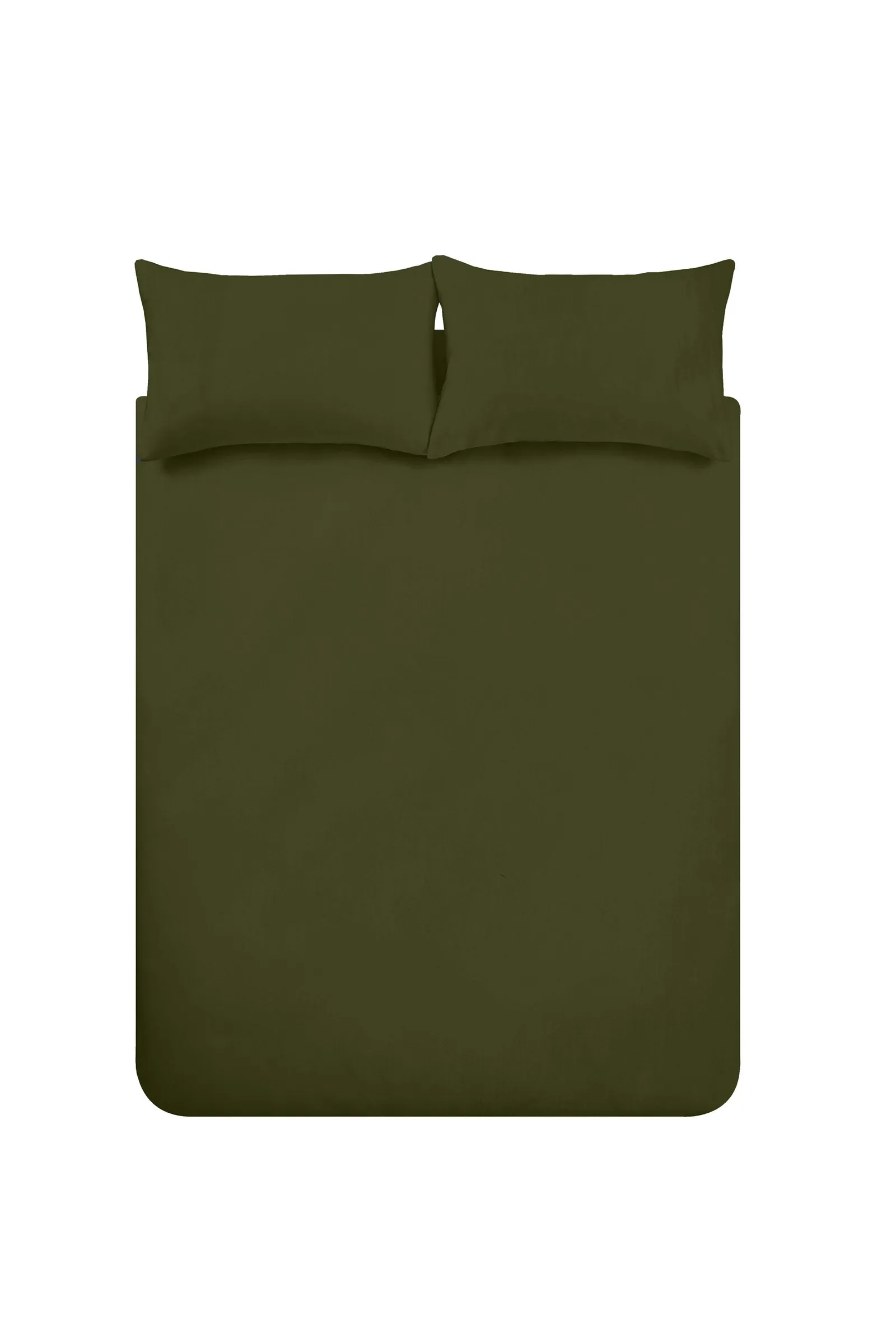 Catherine Lansfield 'Brushed Cotton' Duvet Cover Set in Green 4