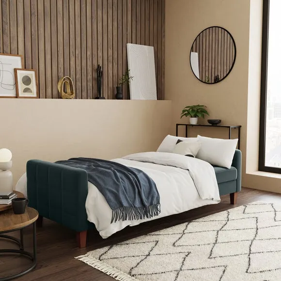 Harlow Velvet Storage Double Sofa Bed 2