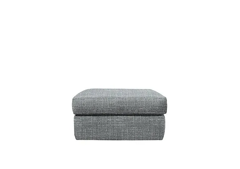 Seattle Fabric Storage Footstool - Dapple Kingfisher