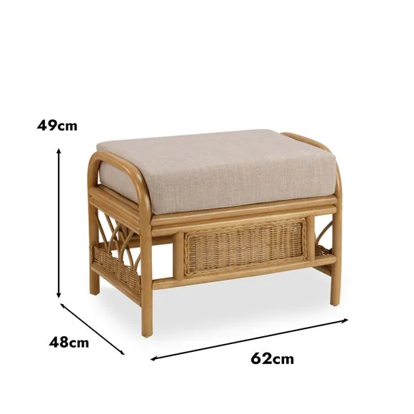 Desser Viola Rattan Footstool 4