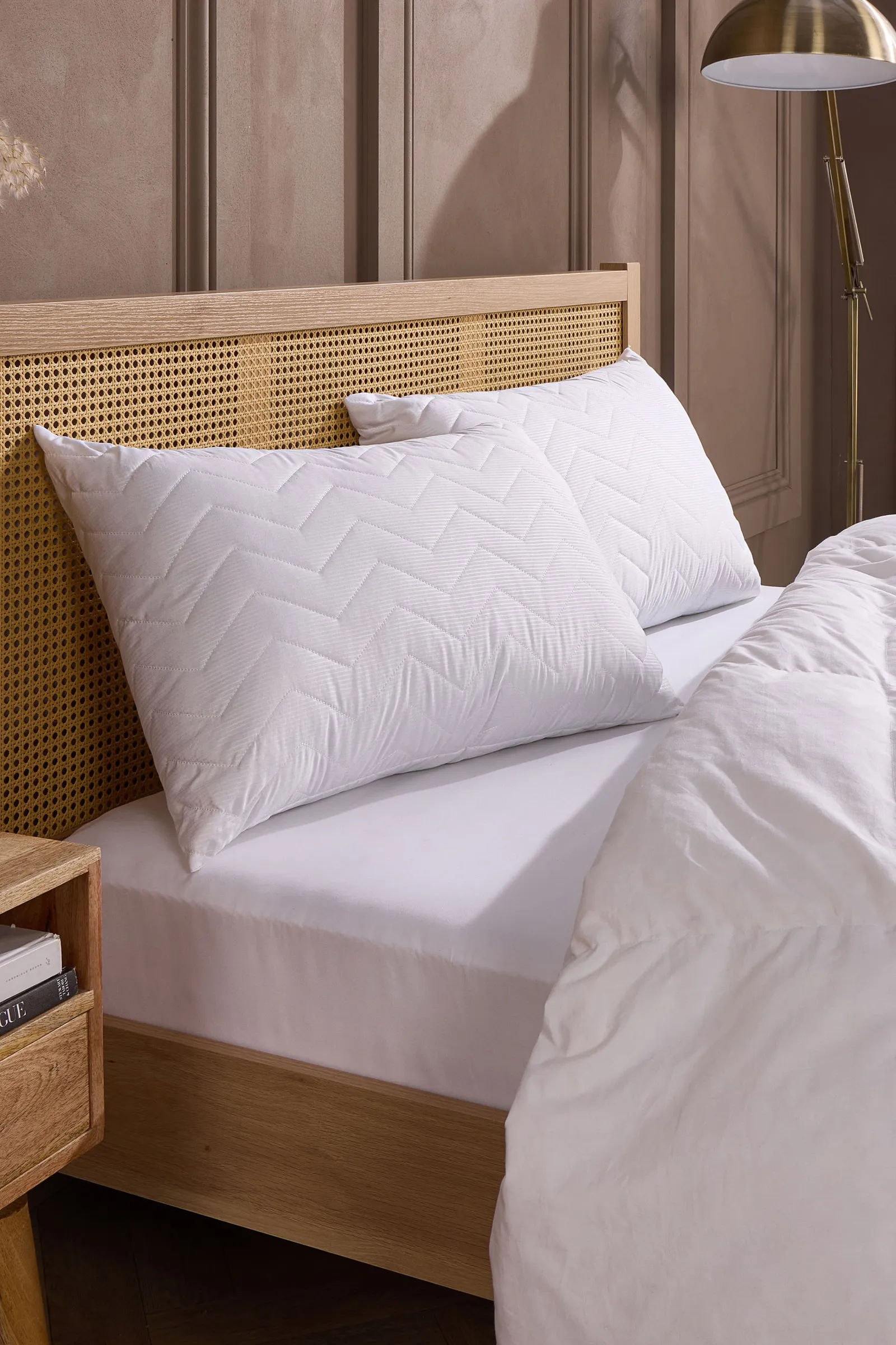 Snuggledown Scandi Rebound Pillow, Firm Support, 2 Pack in White