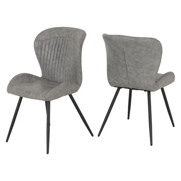 Set of 4 Quebec Dining Chairs, Faux Leather 2