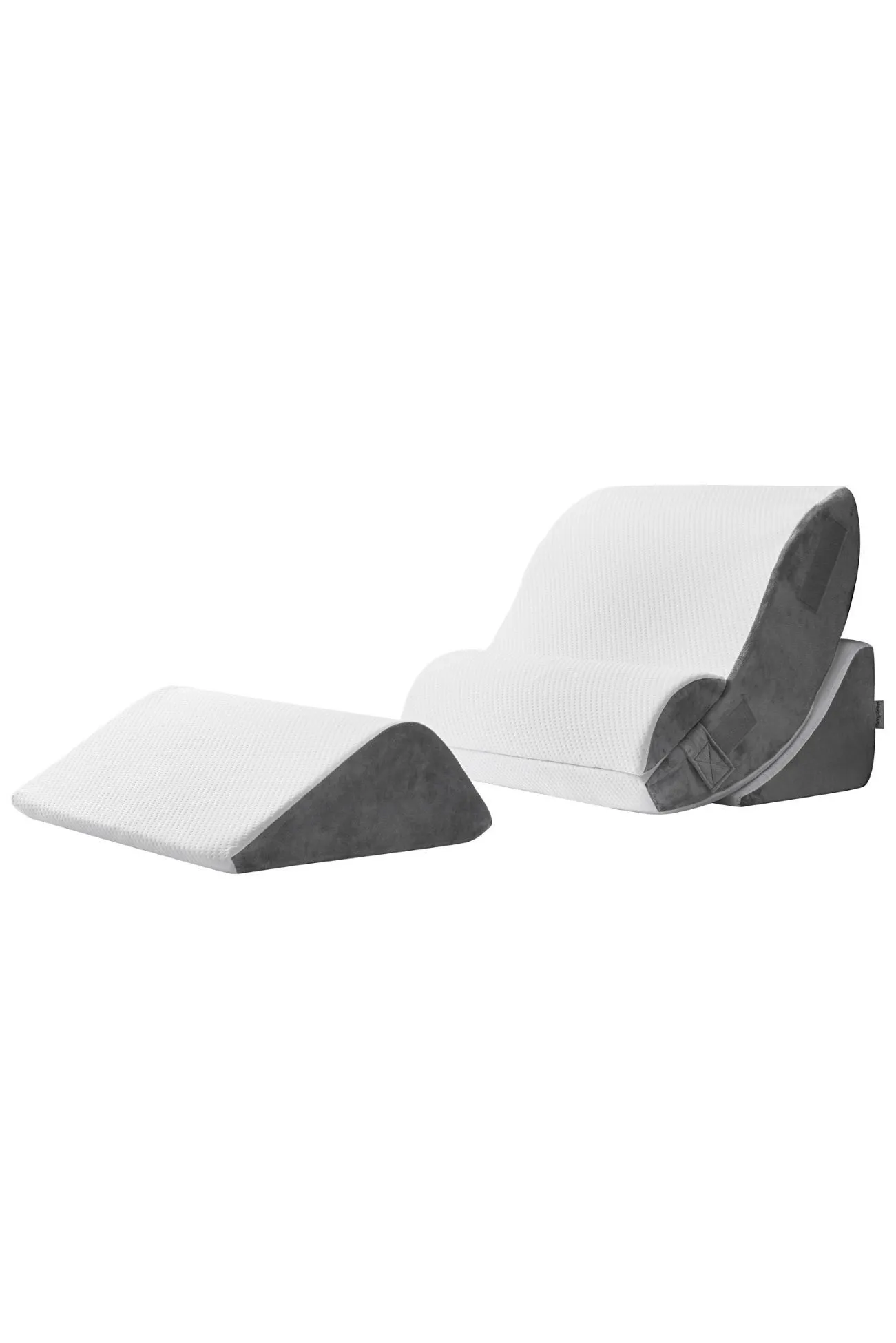 Ezysleep 4 Piece Adjustable Pain Relieving Wedge Pillow Set in White 4