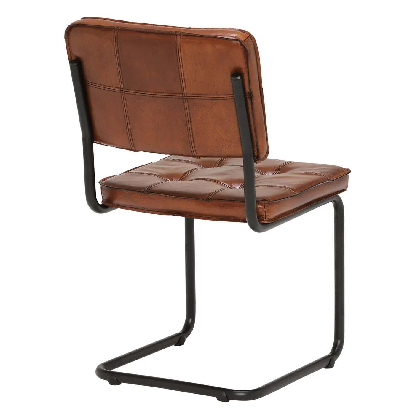 Pure Furniture Byron Dining Chair, Brown Leather | Barker & Stonehouse 3
