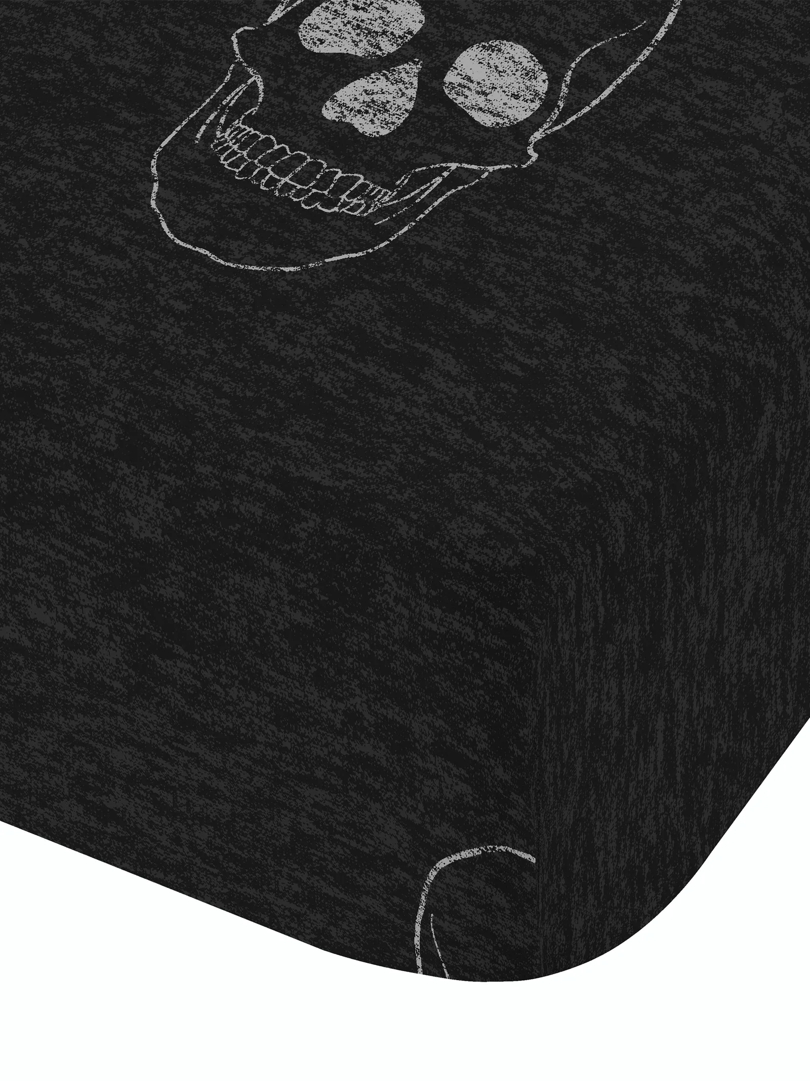 Catherine Lansfield 'Skulls' Halloween Fitted Sheet in Grey 2
