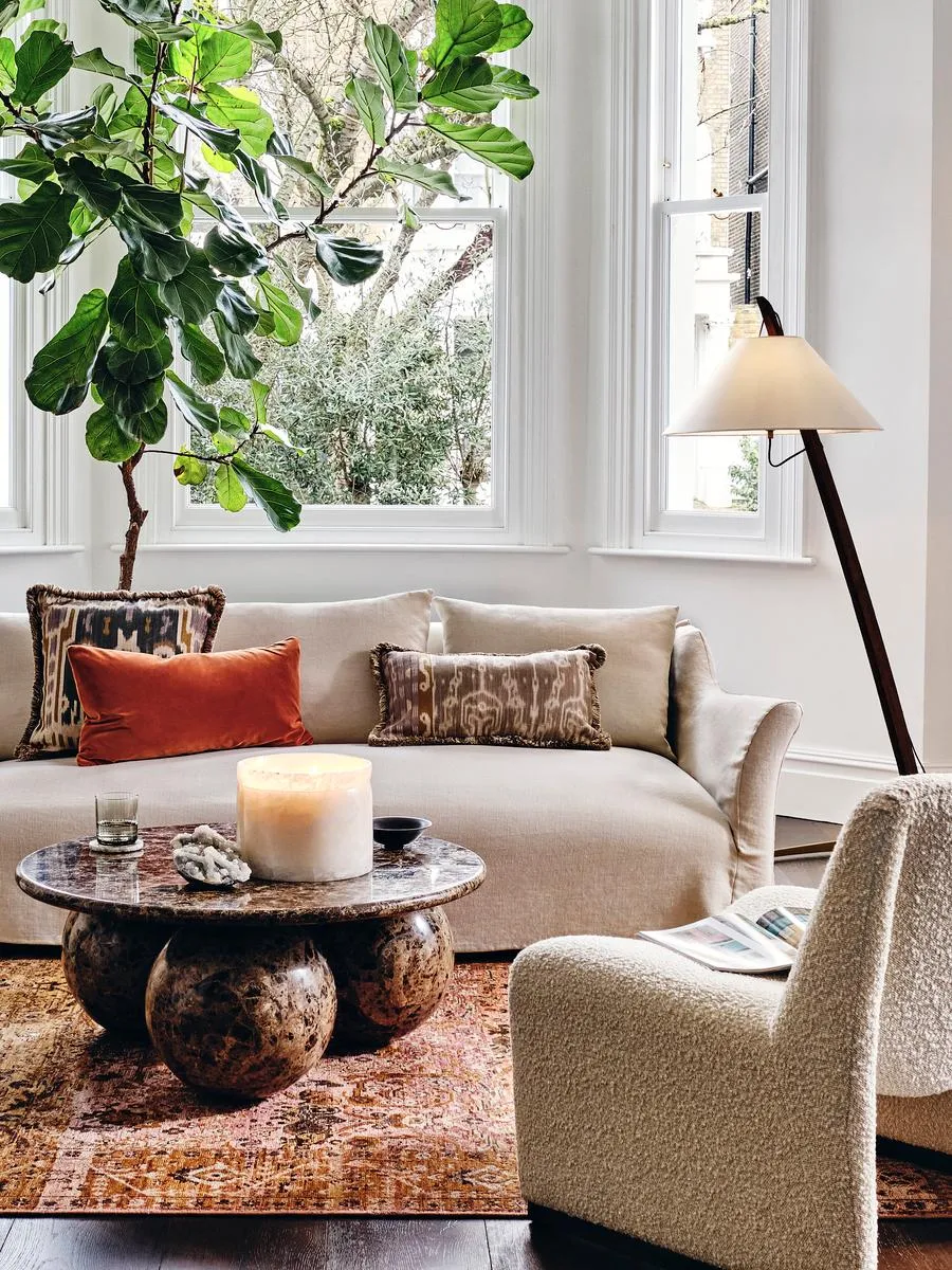 Roma Three Seater Sofa, Linen, Bisque
