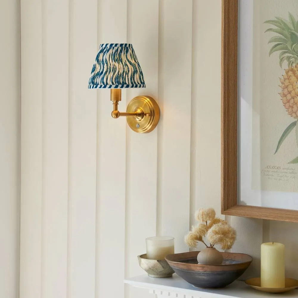 Netlighting Burley Rechargeable Wall Light Ripple Shade 16cm in Gold 2
