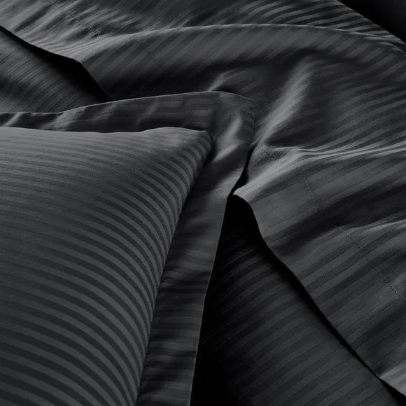 Hotel Cotton Stripe 400 Thread Count Flat Sheet 3