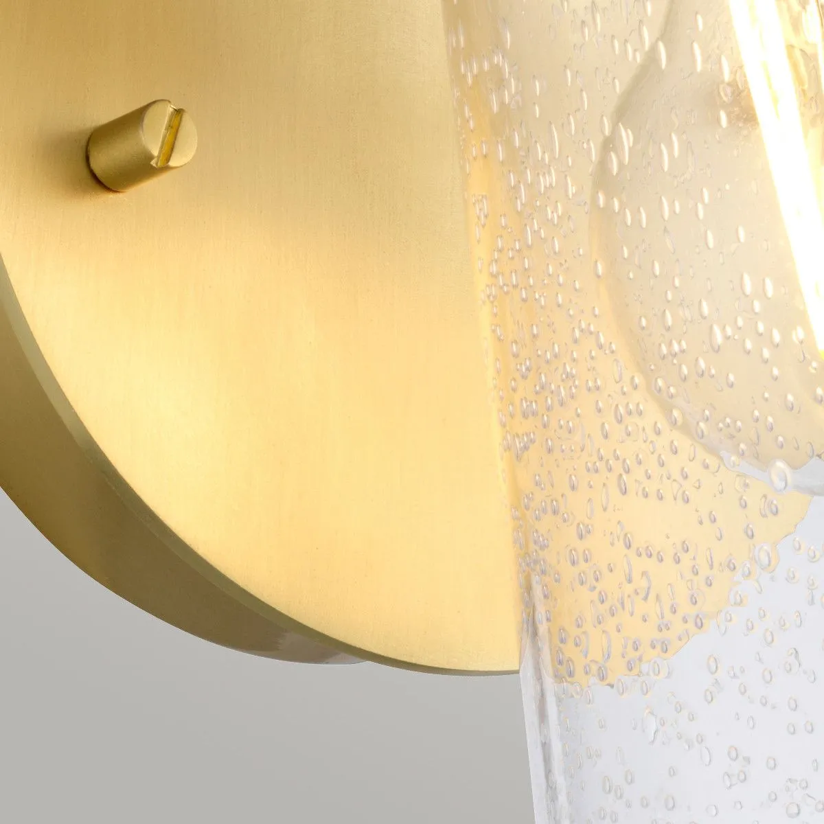 Netlighting Kichler Braelyn 1 Light Wall Light Brushed Brass IP44 in Yellow 3