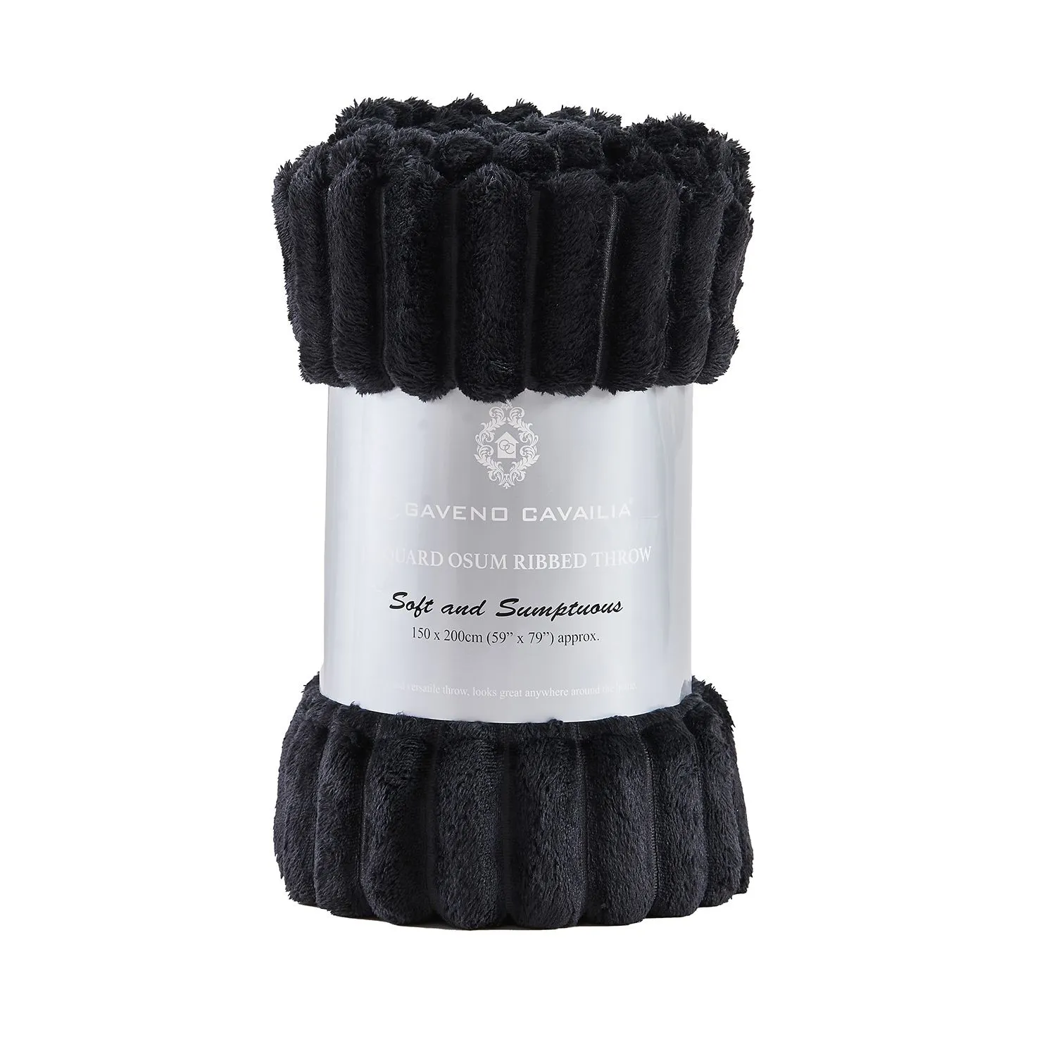 GAVENO CAVAILIA Osum Ribbed Throw in Black