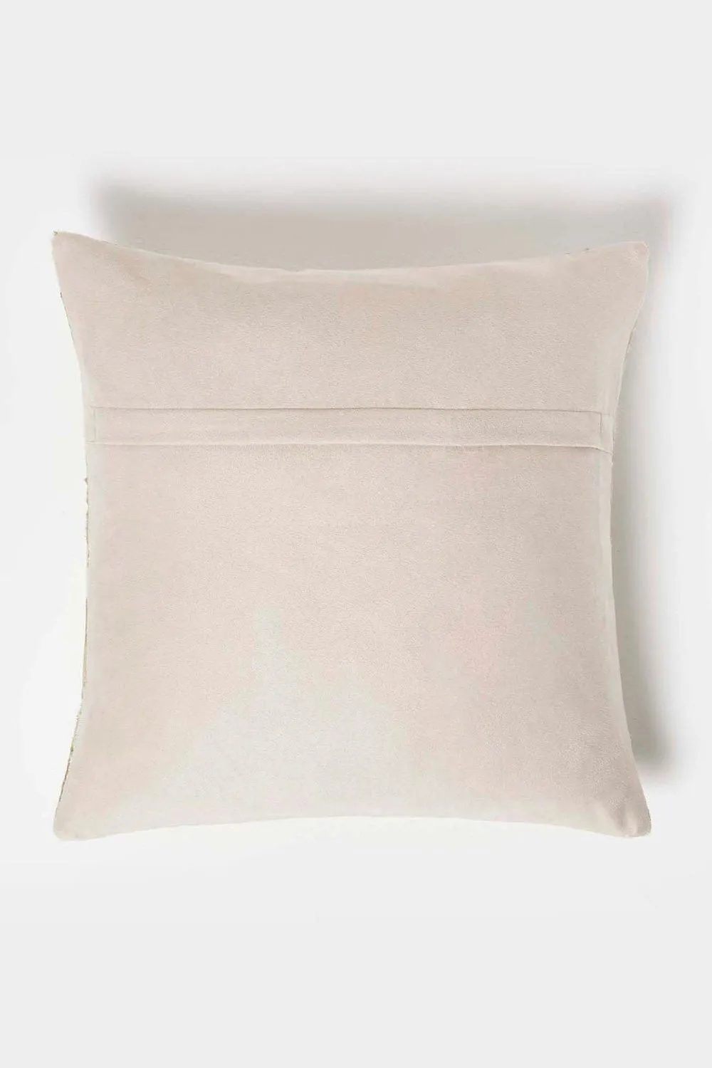 Homescapes Geometric Diamond Leather Cushion 45 x 45 cm in Grey 3