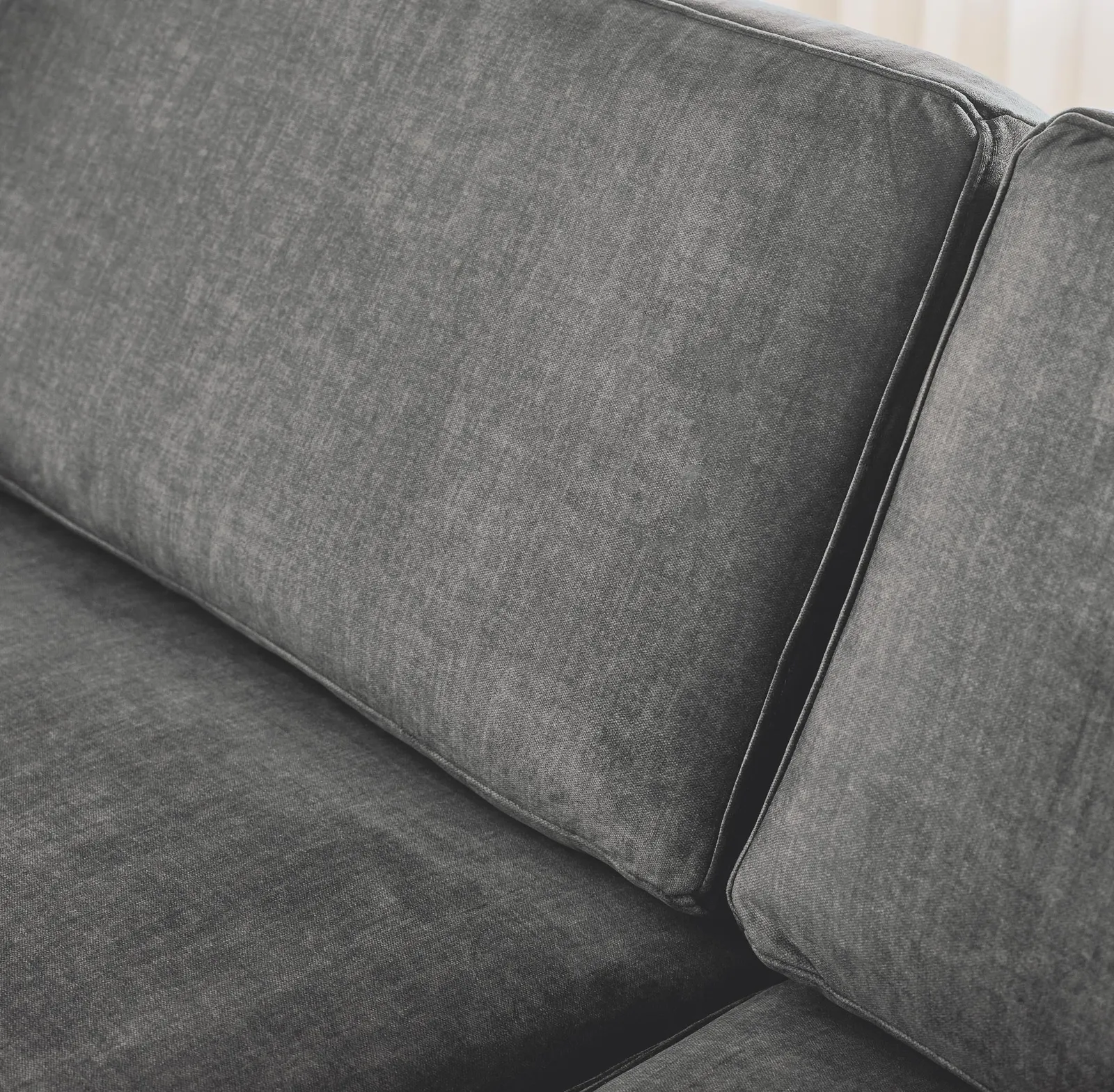 FurnitureboxUK Logan Fabric 3 Seater Sofa in Grey 4