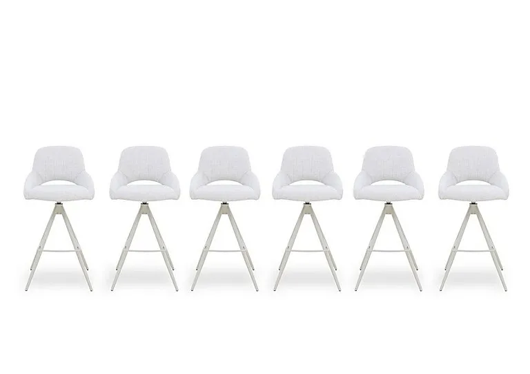 Pebble Set of 6 Swivel Bar Stools
