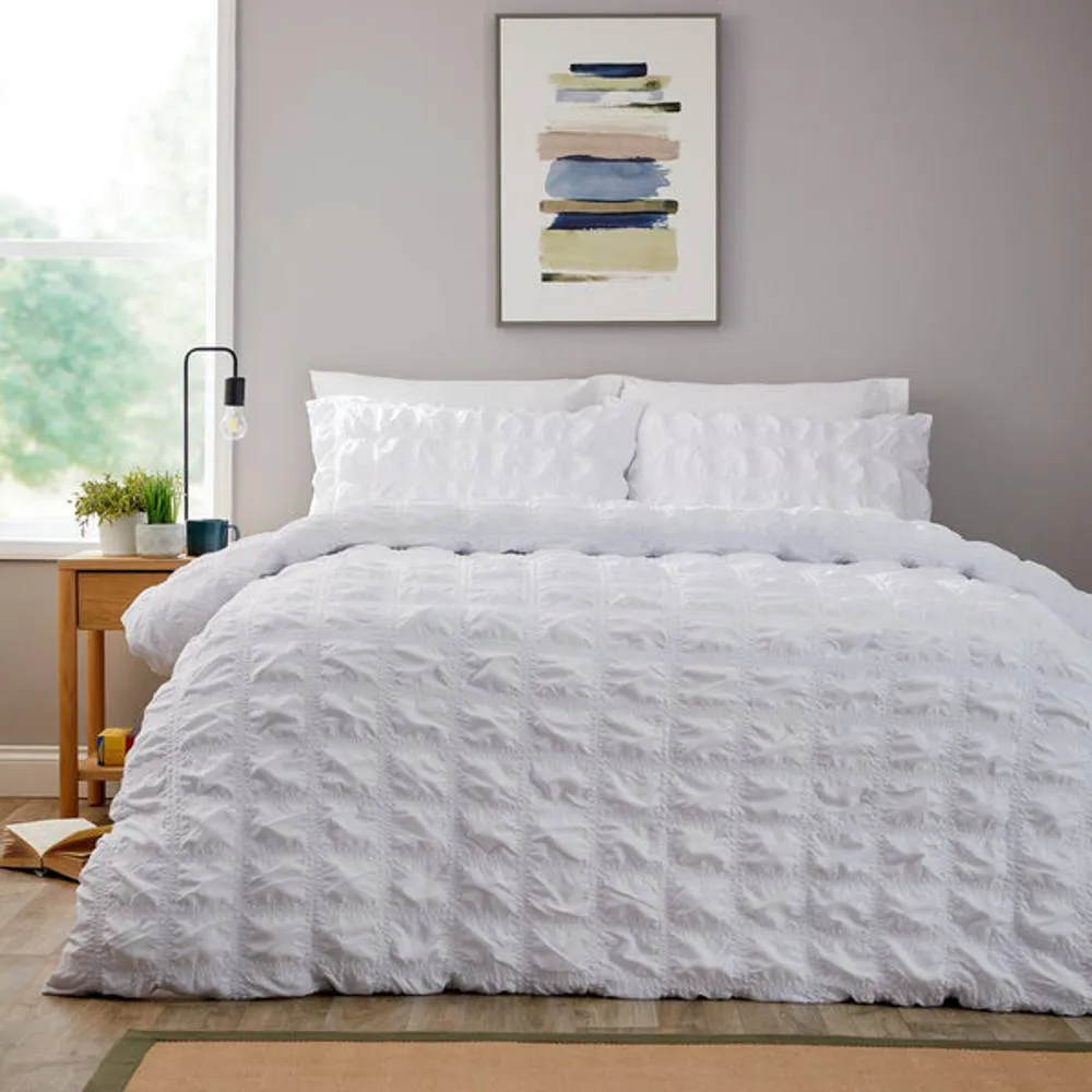 New Edge Blinds Soho Duvet Set in White