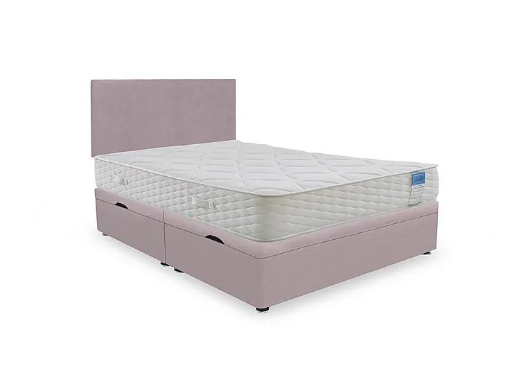 Memory Plus Side Lift Ottoman Divan Set - Super King - Plush Lilac