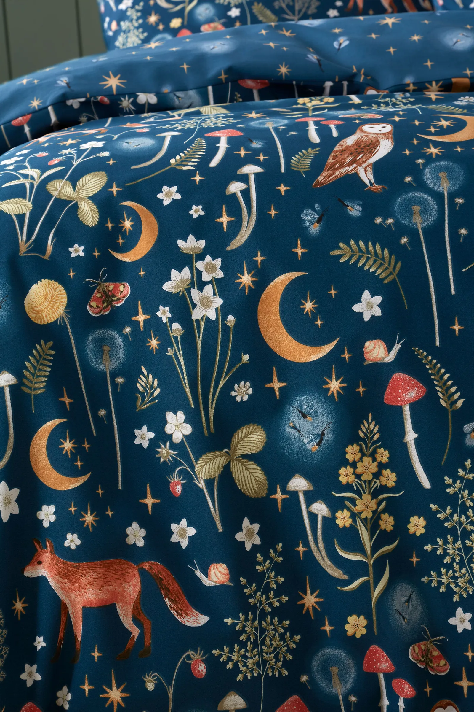 Catherine Lansfield 'Enchanted Twilight Animals' Reversible Duvet Cover Set in Navy 5