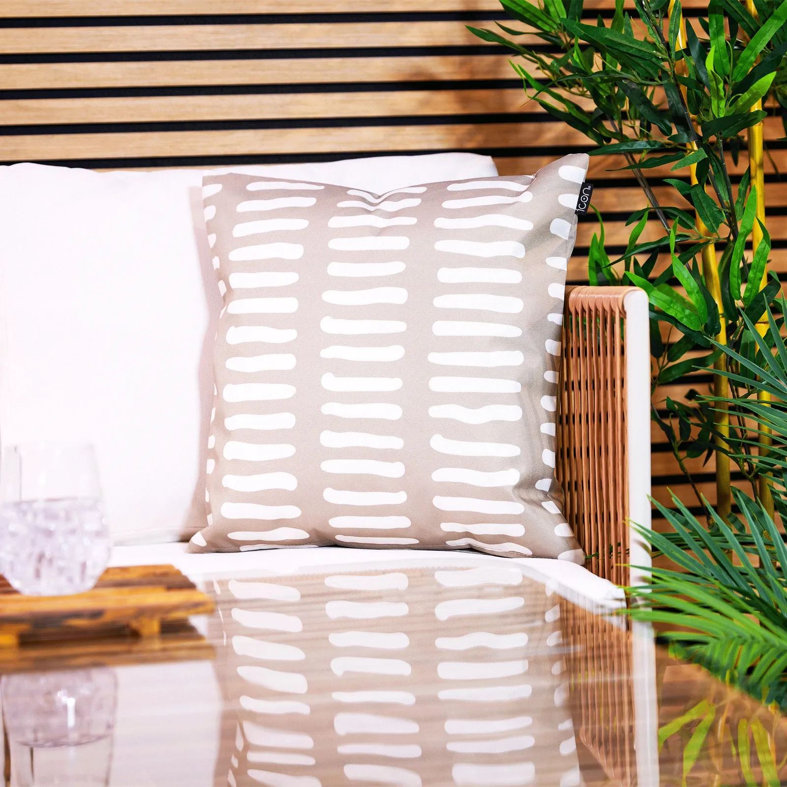 icon Indoor & Outdoor Mark Making Waterproof Cushion Stone