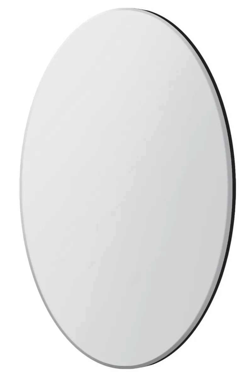 MirrorOutlet All Glass Bevelled Classic Design Round Mirror 90 x 90CM in Silver 4