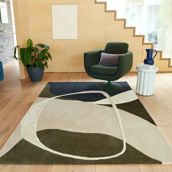 Asiatic Matrix Signature Moss Wool Rug 1