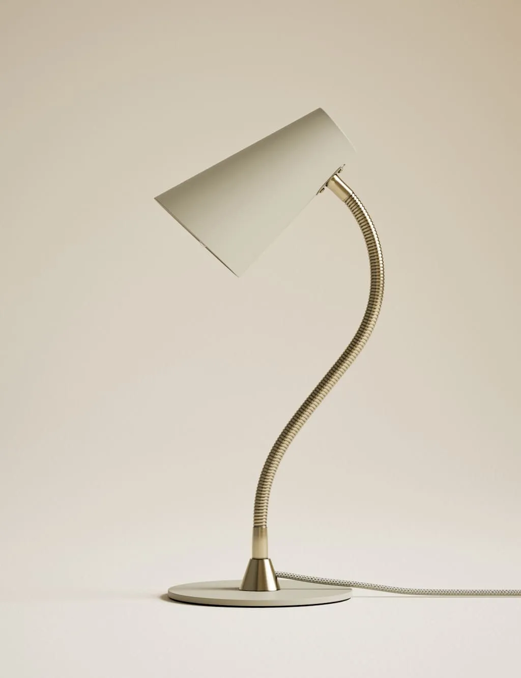 M&S Gooseneck Task Table Lamp Ivory
