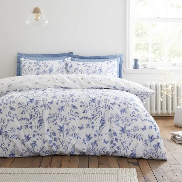 Bianca Thea Floral 200 Thread Count 100% Cotton Duvet Cover & Pillowcase Set 1