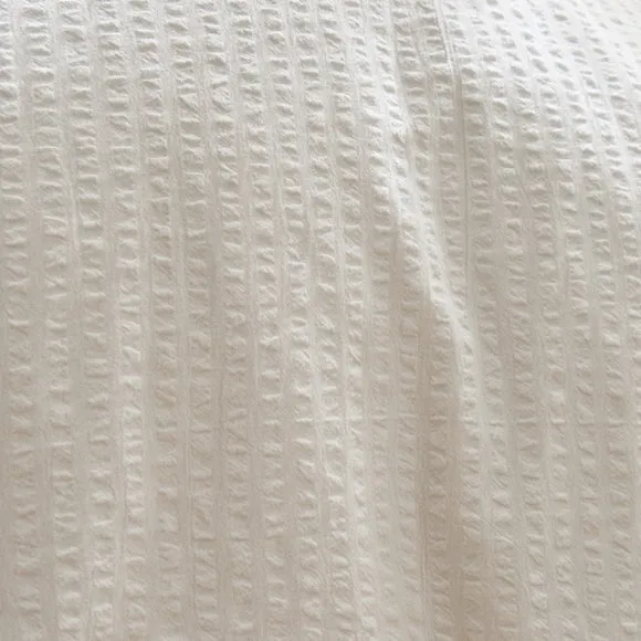 Seersucker Woven 100% Cotton Duvet Cover & Pillowcase Set 3