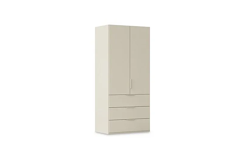 Haven 101cm 2 Door Combi Wardrobe with Décor Doors