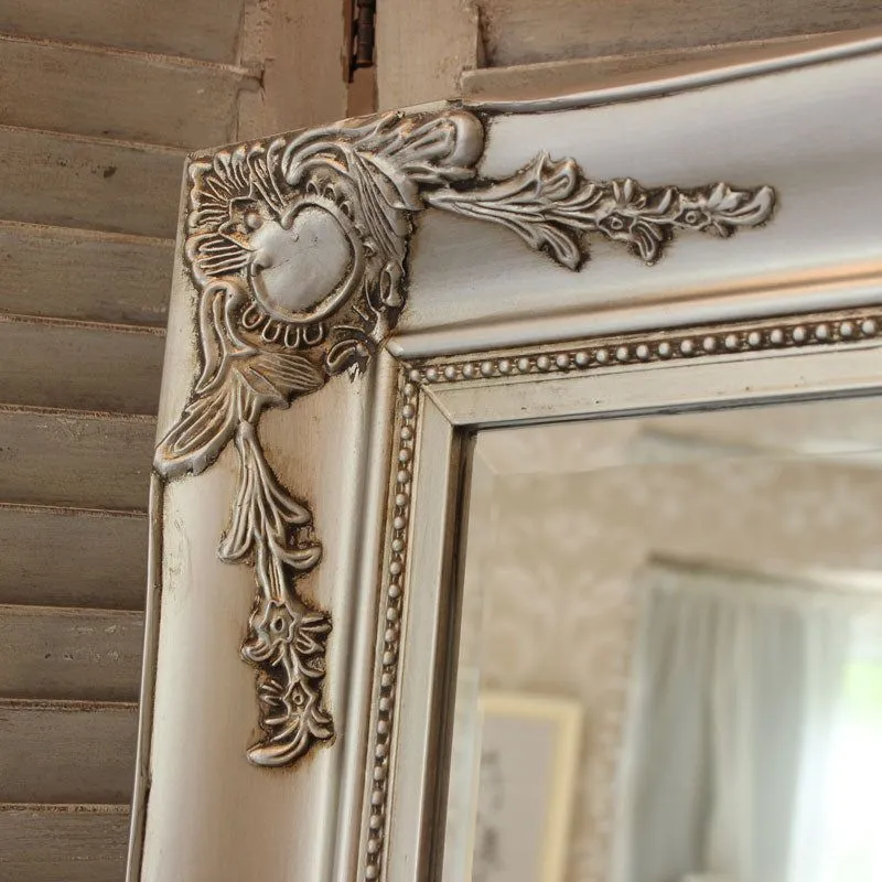 Melody Maison Large Silver Ornate Wall/Floor Mirror 158cm X 78cm 4