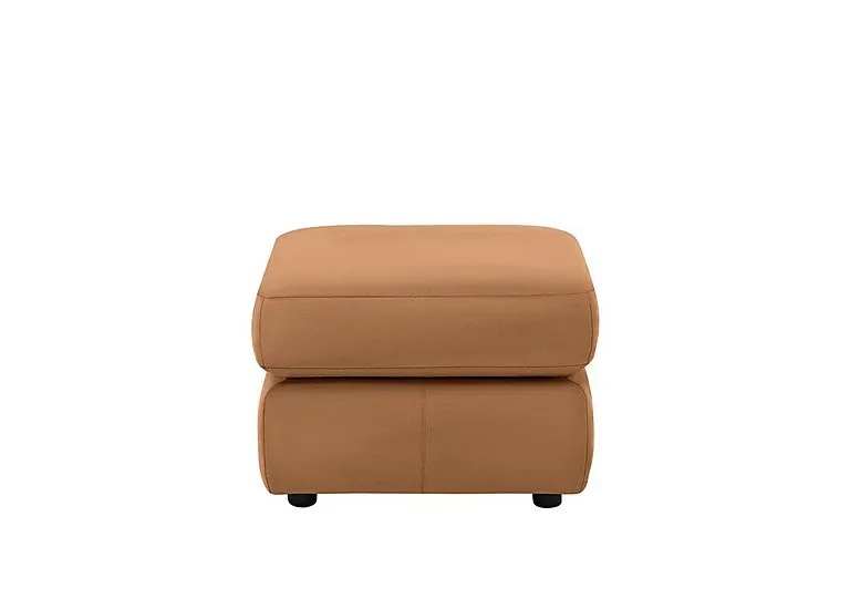 Avon Leather Footstool - Cambridge Tan