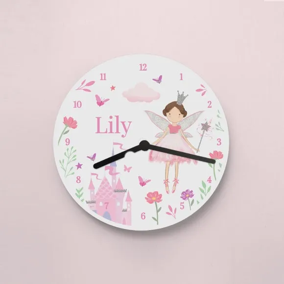 Personalised Fairy Princess Clock 2