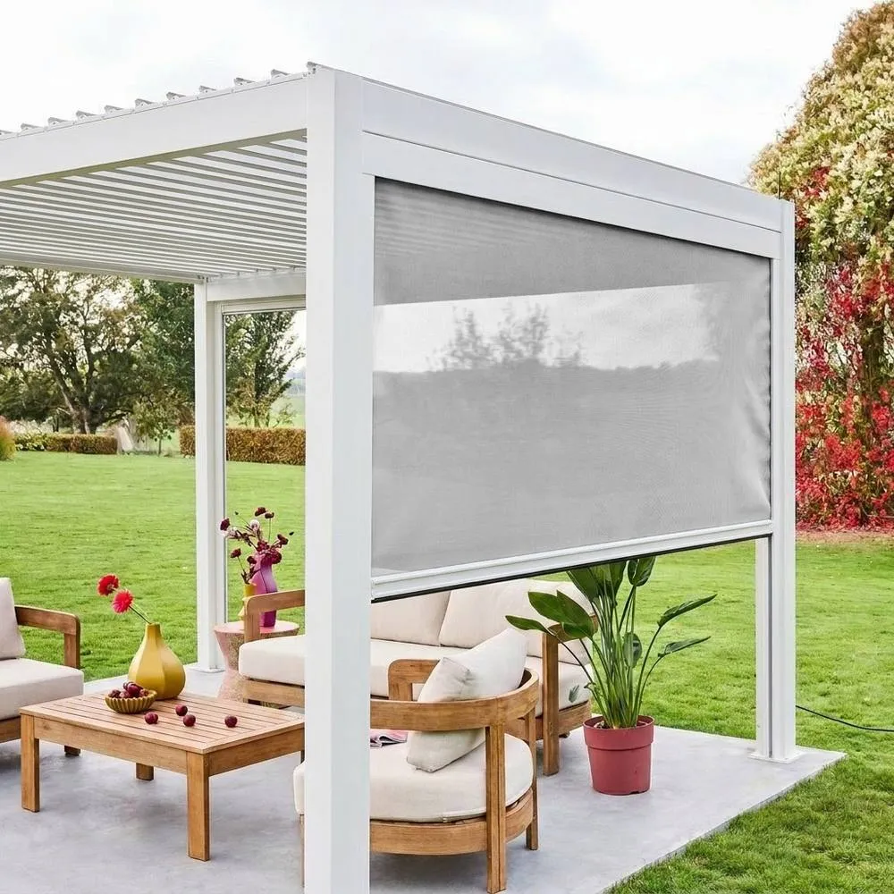 sweeek Blind aluminium 3m for Triomphe pergola 3x3m V2 3x4m 3x6m in White 1
