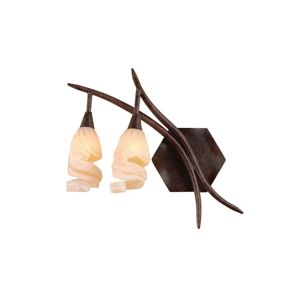 Netlighting (0017 005) Gaudi Wall Lamp Left Switched 2 Light G9 BrownBlack Oxide in Brown