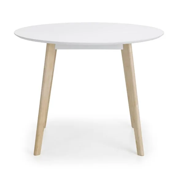 Casa 4 Seater Round Dining Table with 4 Chairs, White 4