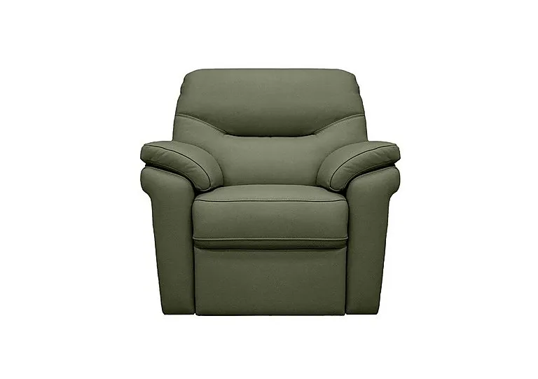 Seattle Leather Power Recliner Armchair with Power Lumbar