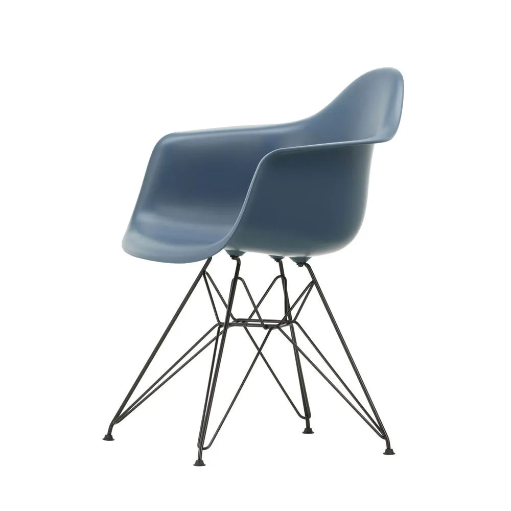 Vitra Eames DAR Armchair New Height Sea Blue Basic Dark Powder Base 1