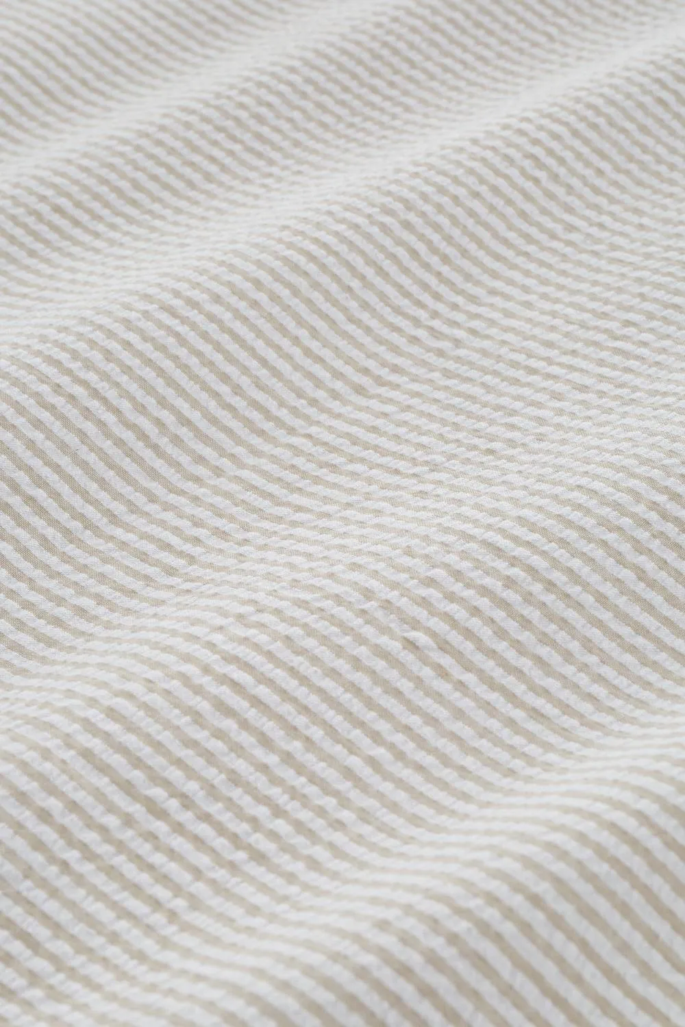 Bianca 'Seersucker Woven Stripe' 180 Thread Count Cotton Duvet Cover Set in Natural 5