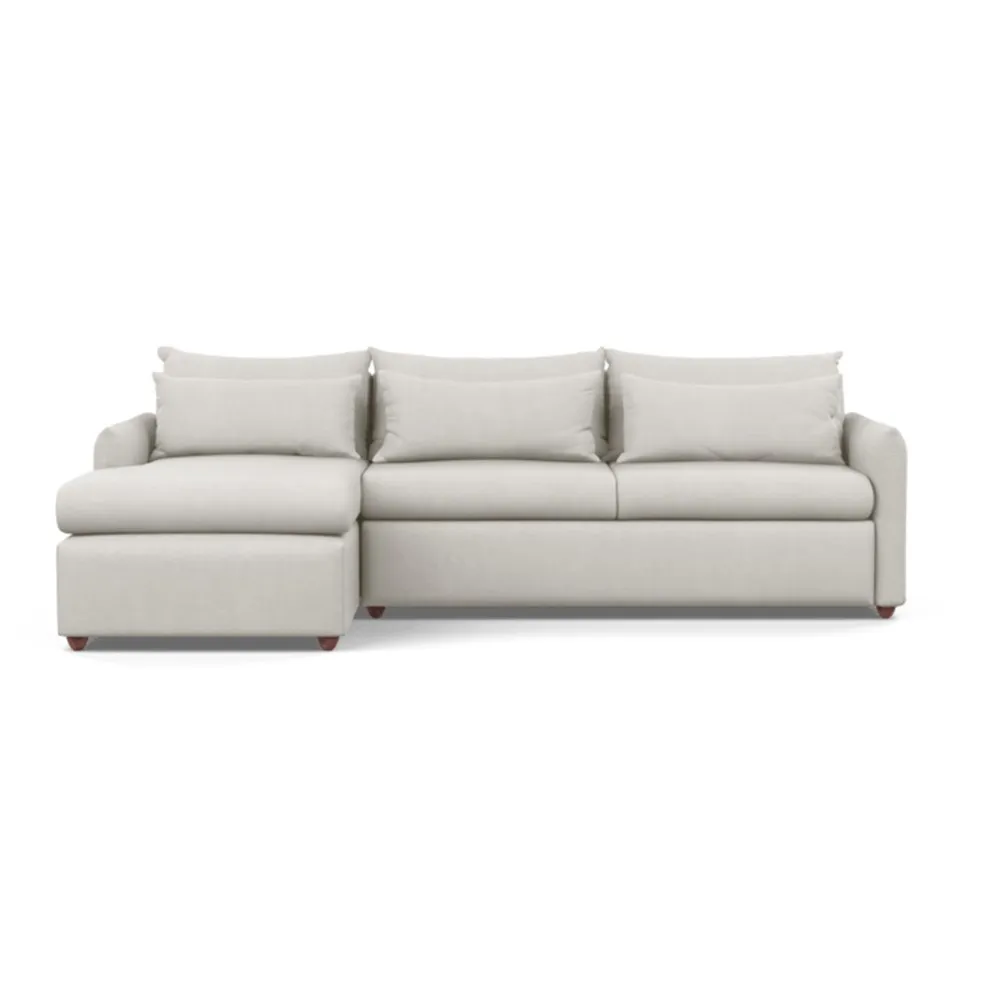 Heal's Pillow Large Left Hand Corner Chaise Capelo Linen-Cotton Sea Salt