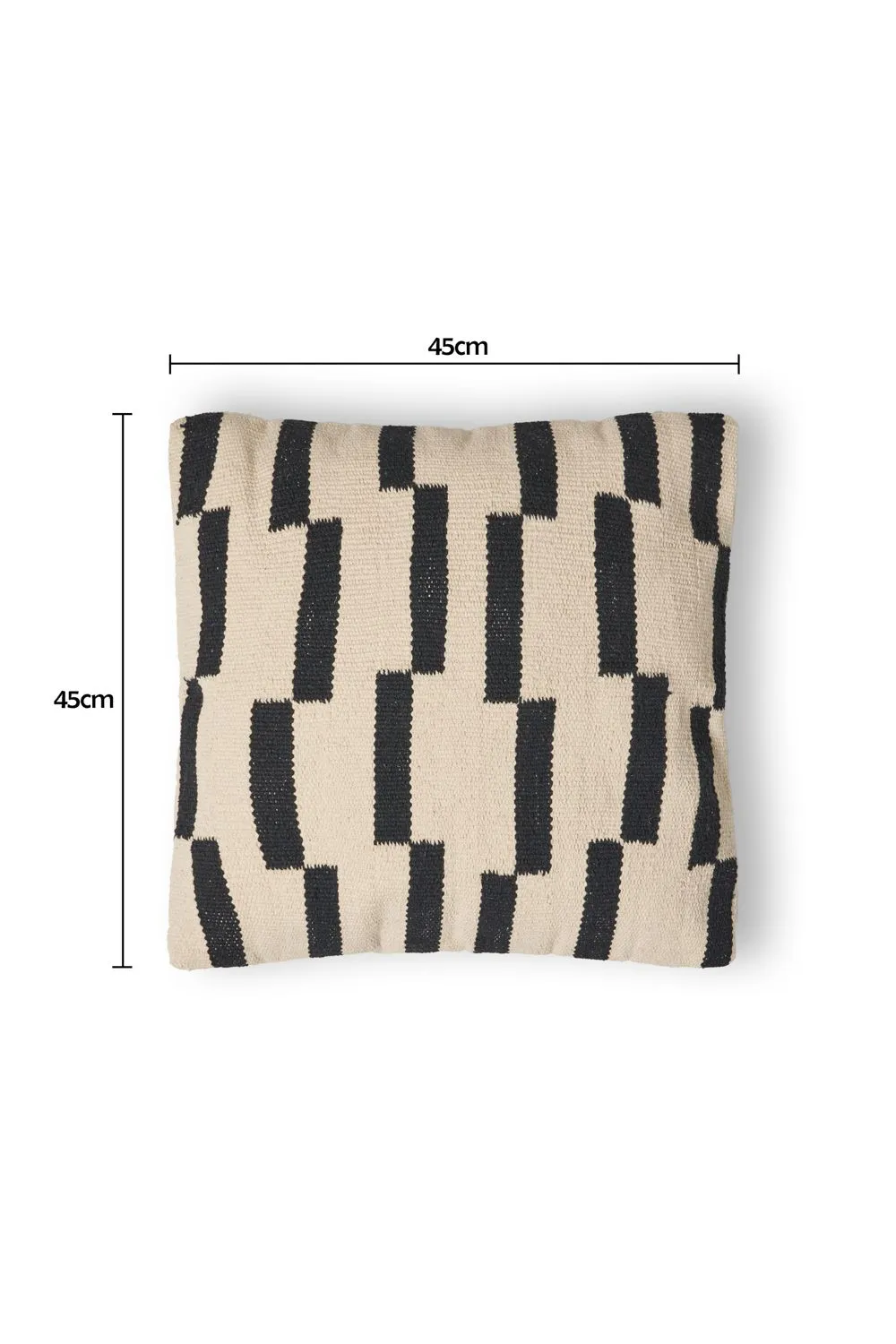 BHS Woven Stripe Cushion in Black 3